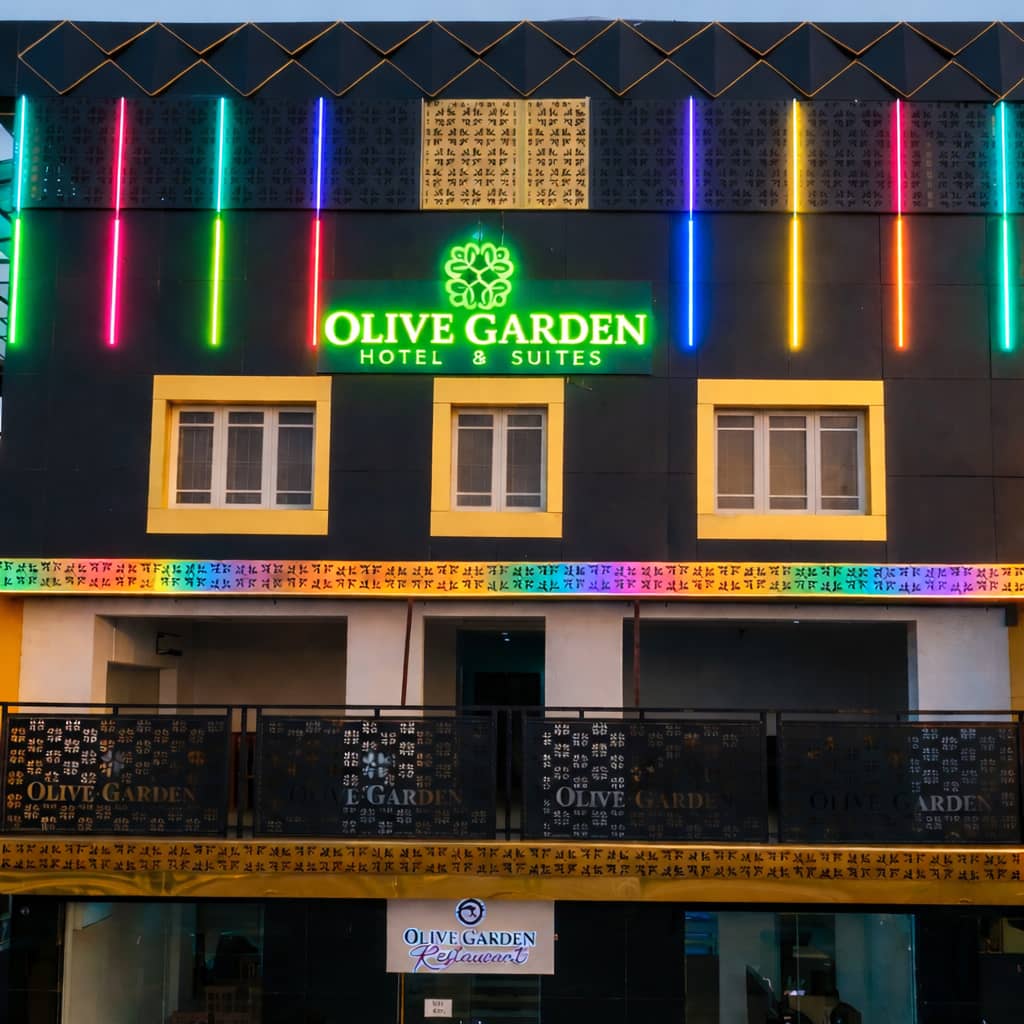 Olive Garden Hotel & Suites — the estate at dusk